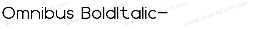 Omnibus BoldItalic字体转换